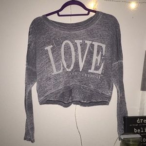 Grey Crop Top